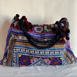 Handmade Mexican Embroidered Tote Bag
